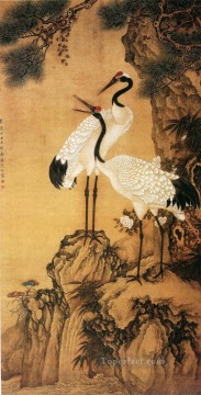  cranes Oil Painting - Shenquan cranes traditional China
